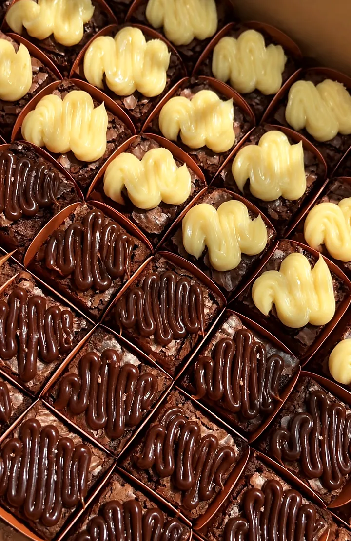Mini brownies recheados